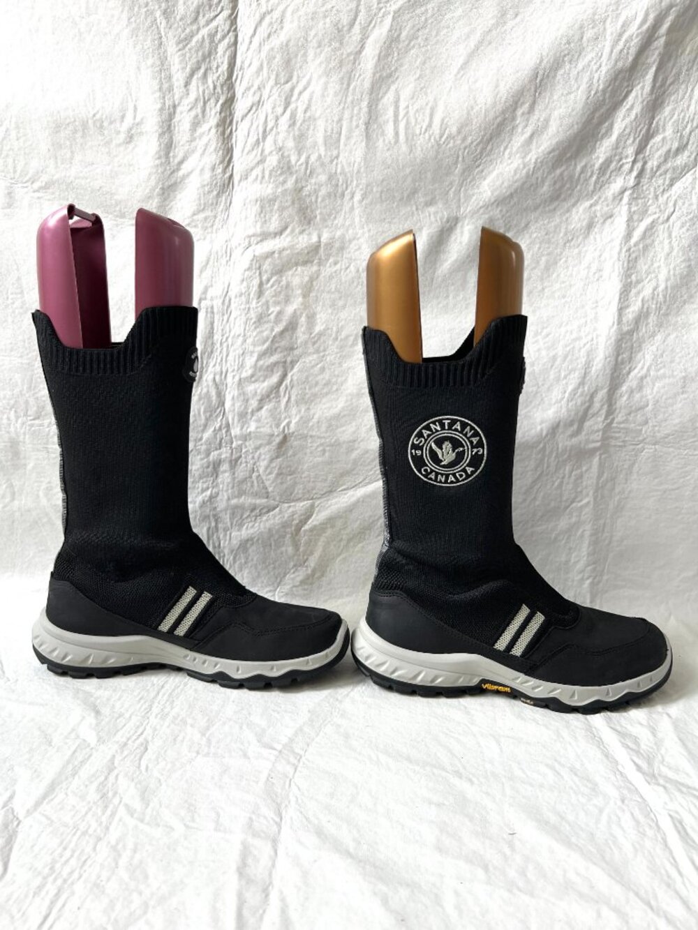 Santana Canada winter boots black knit sock 40 9 Terri Lea water resistant - Picture 7 of 12